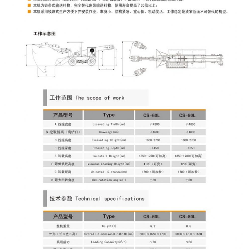 CS-60L型輪胎式扒渣機